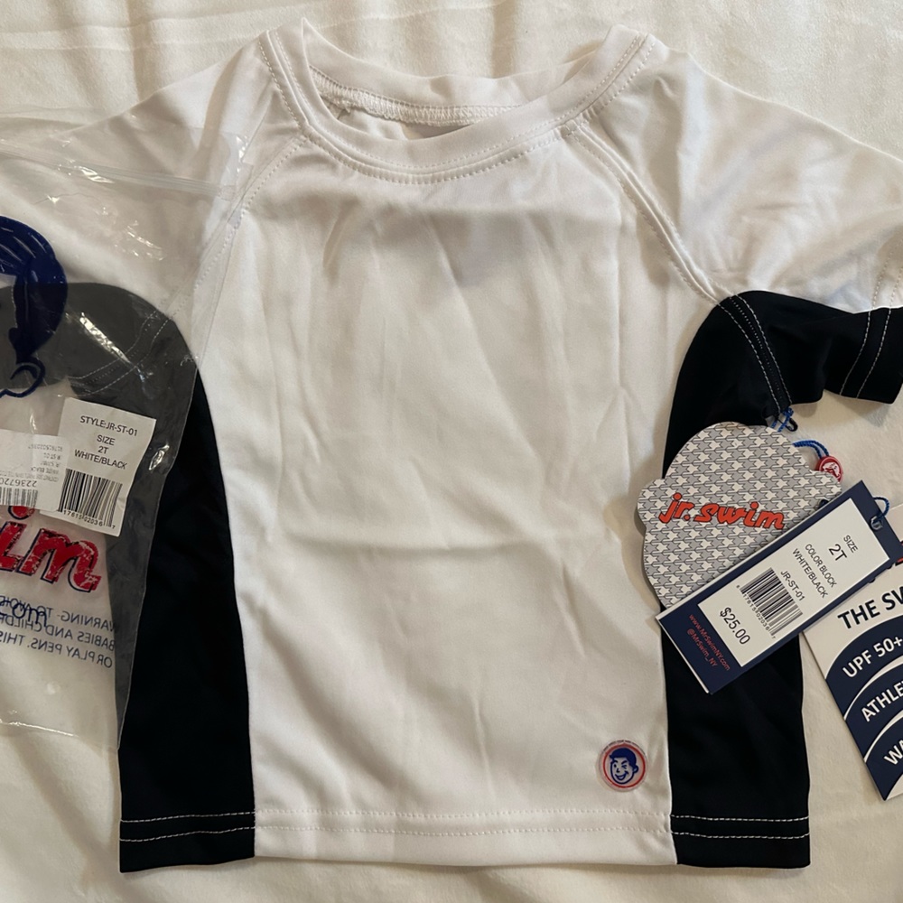 Jr.Swim The Swim T color block white/black 2T